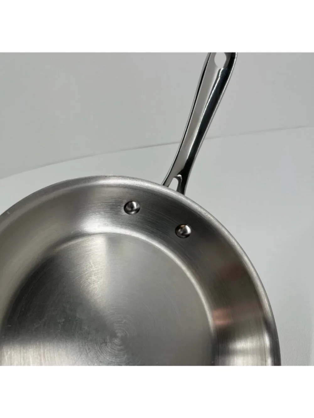 Emeril Pro-Clad Tri-Ply Stainless Steel Skillet Frying Pan 8.5 Long Handle Round